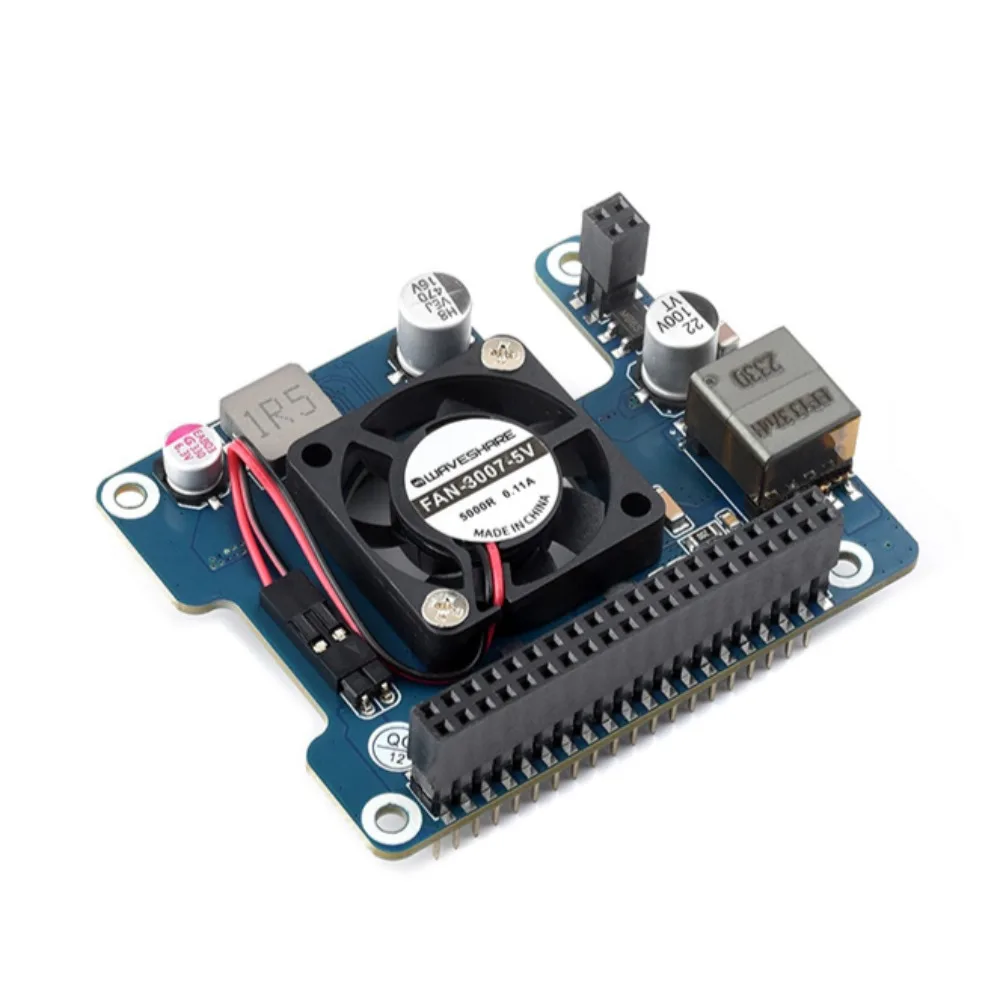 

Raspberry Pi 5 Power over Ethernet PoE Expansion Board Type F Onboard Cooling Fan 802.3af/at Network Standard