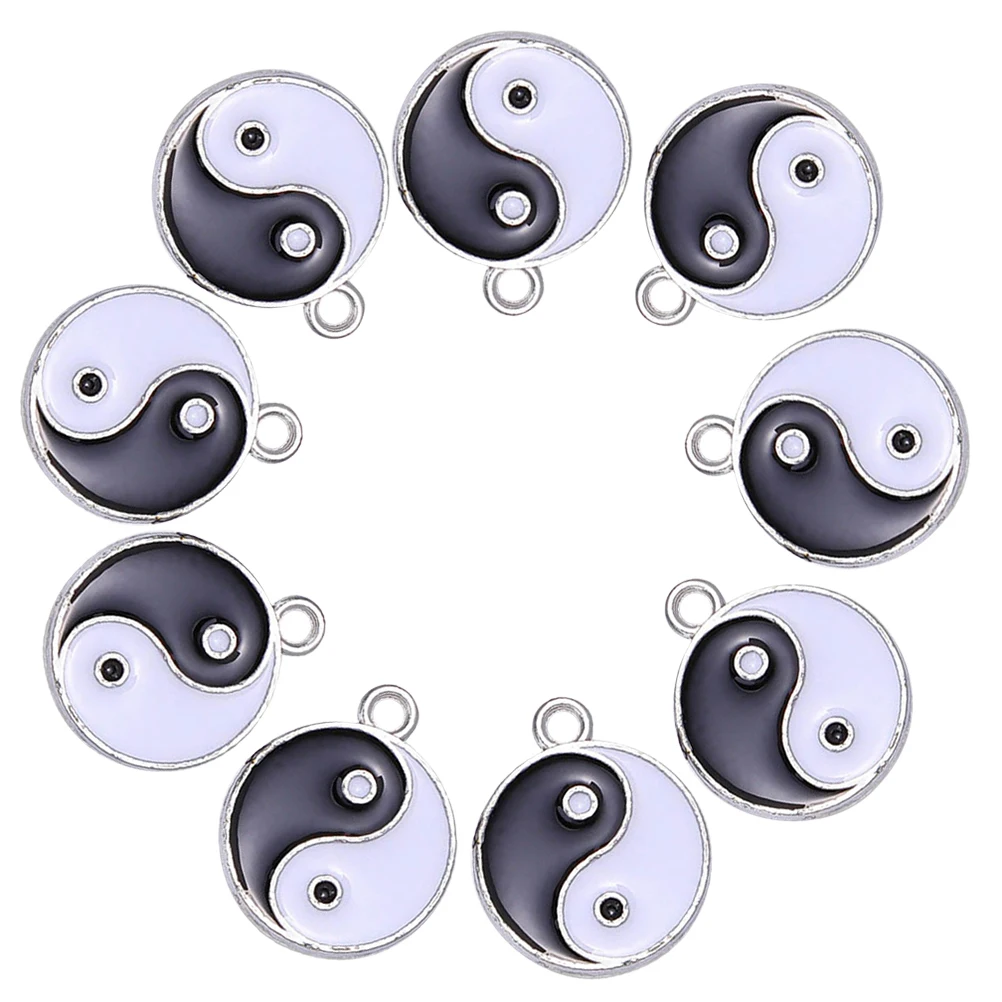 

9Pcs Tai Chi Yin Yang Charms Jewelry Making Accessories DIY Necklace Bracelet Pendants Tai Chi Pendant Yin Yang Charms