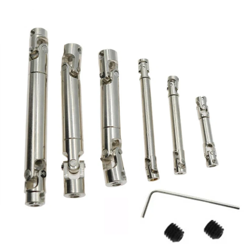 1Pc Universal Drive Shaft 42mm-155mm Iron Electroplating Universal Transmission Shaft Joint Telescopic Drive Shaft Coupling