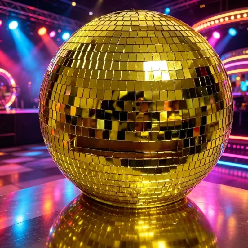 Mirror Disco Ball Jumpsuit Sliver Led Glass Helmet Holiday Stage Balls Halloween Christmas Headwear Halloween Cosplay Hats