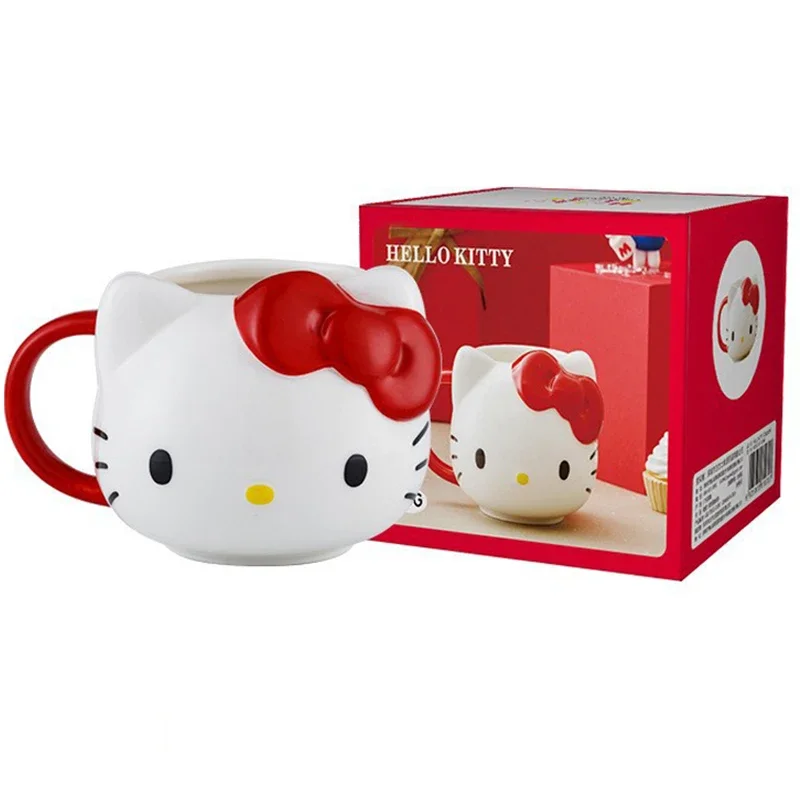 Cartoon Hello Kitty Tea Mug Water Cup Kawaii Ceramic Sanrio My Melody Pochacco Tea Mug 3D Personalized Coffee Cup Birthday Gifts