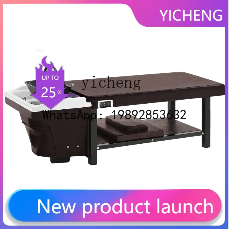 

LYY Shampoo Chair Barber Shop Hair Salon Facial Bed Thai Head Therapy Fumigation with Water Heater