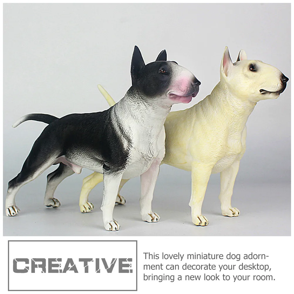 

Фигурка собаки бультерьера: настольное украшение, премиум-пластик, миниатюрная статуэтка для дома, гостиной, офиса, сада