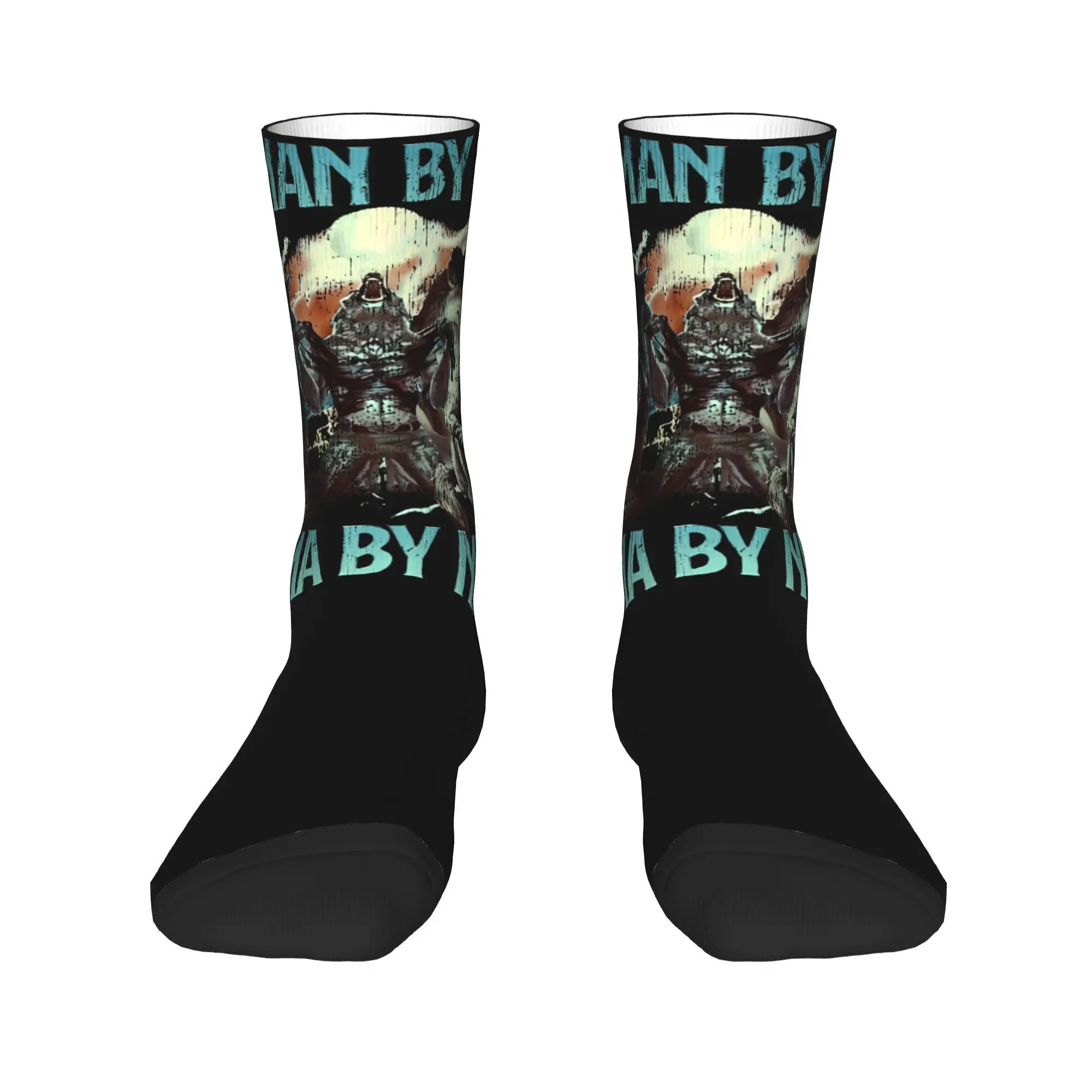 Unisex Vintage Human By Day Sigma By Night Bootleg Socks Breathable Casual Funny Wolf Socks Little Small Gifts