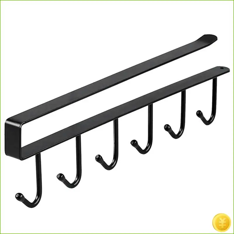 Coffee Cup Mug Holder Hooks Shelf Kitchen Cabinet Sundries Organizer Storage Hanger Multifunction 1Set A