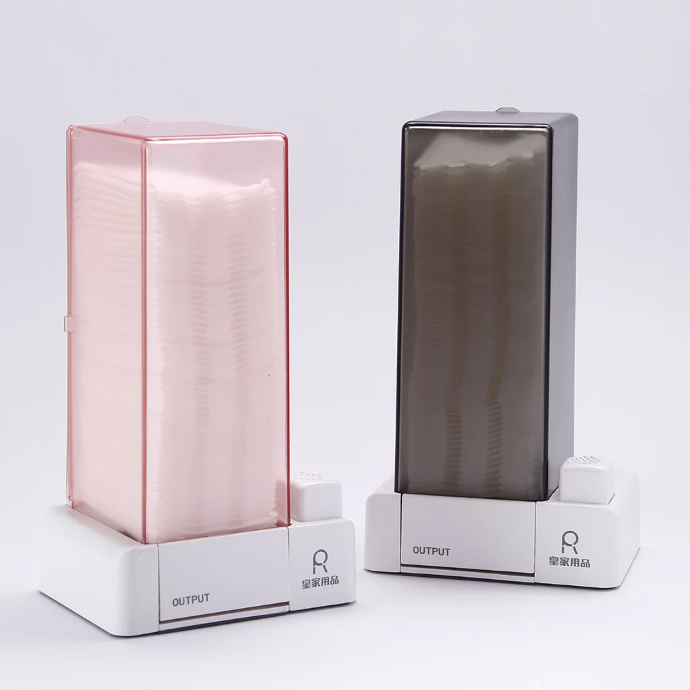 حامل وسادة قطنية للاستخدام على الحائط، موزع وسادة قطن أوتوماتيكي، منظم وسادات قطنية للمكياج من أجل مناديل أظافر خالية من الوبر