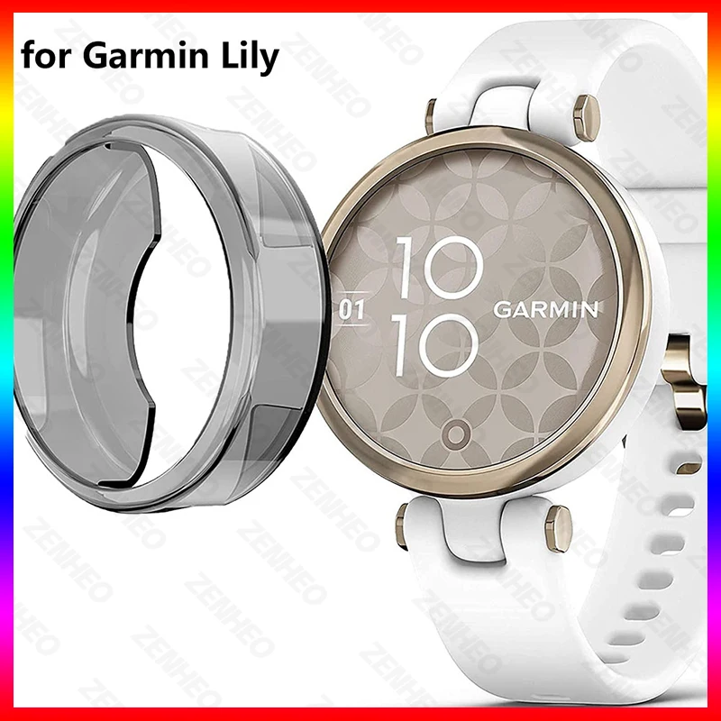 Soft TPU Protective Shell Case Frame Cover For Garmin Lily Women Watch Silicone Watch Case Cover Guard Bumper for Garmin Lily