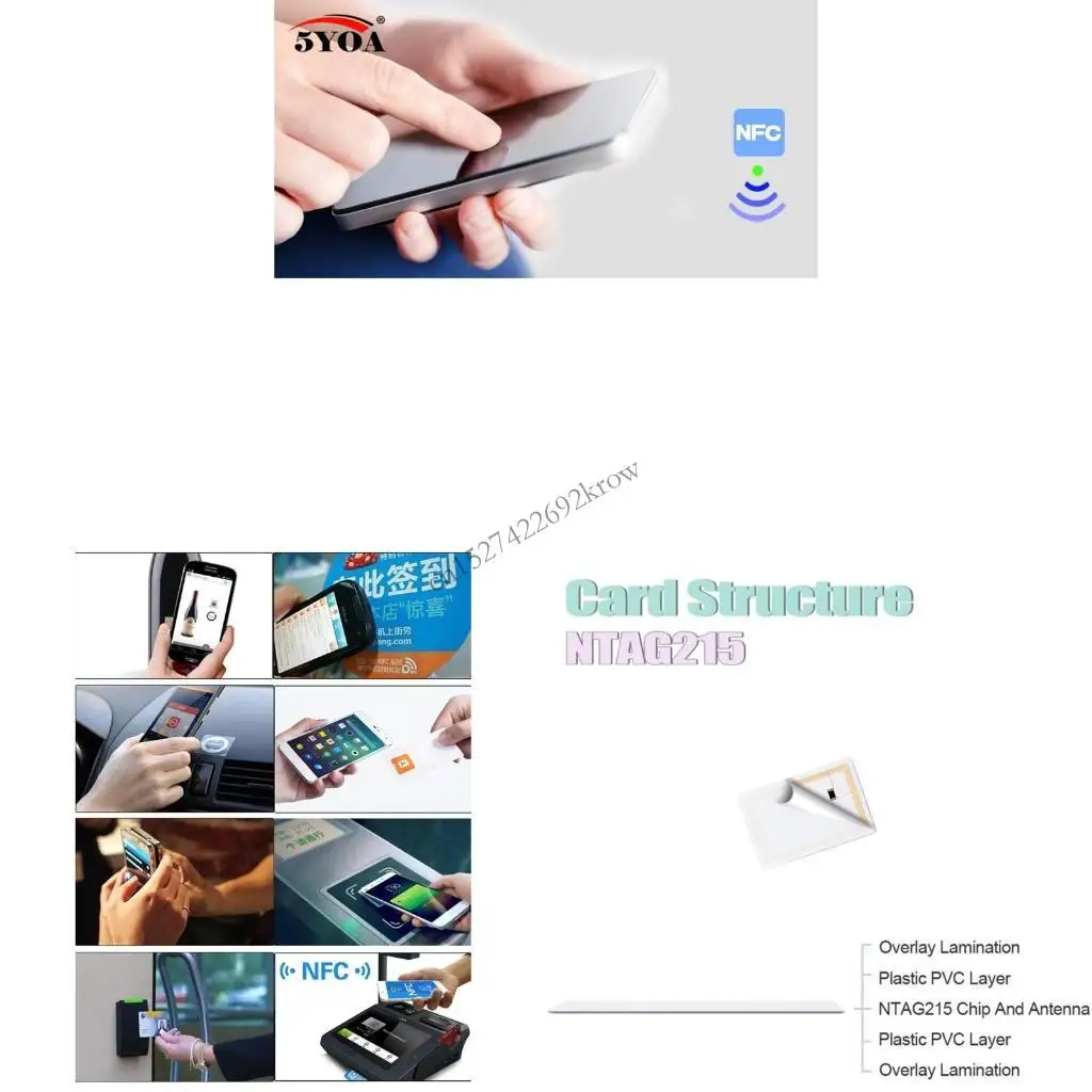 100PCS NTAG215 Card Tag Written By Tagmo Works With Switch Available For NFC Support R9CB