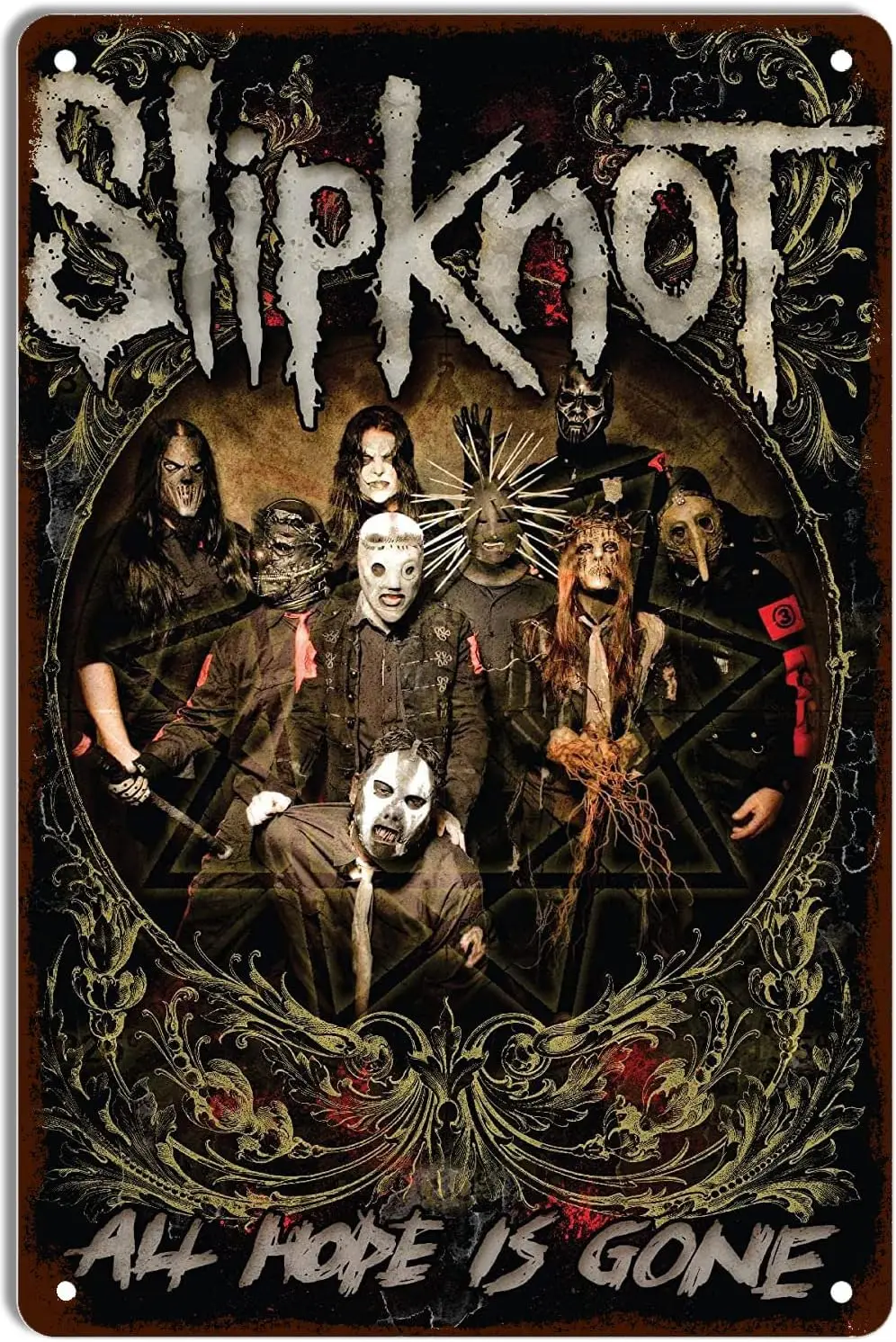 Music Legend Metal Band Metal Tin Sign Poster Vintage Art Wall Decor 8 x 12 inch sign