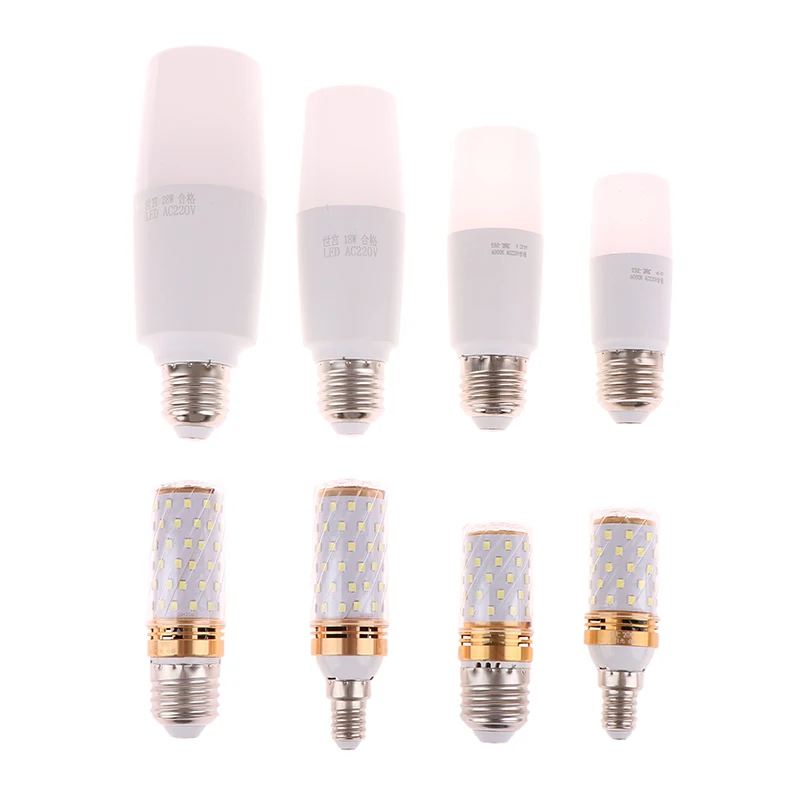 Bombilla LED regulable E27/E14, CA 220V, lámpara de araña, reemplazo de lámparas halógenas, ahorro de energía, lámpara de iluminación blanca fría/cálida