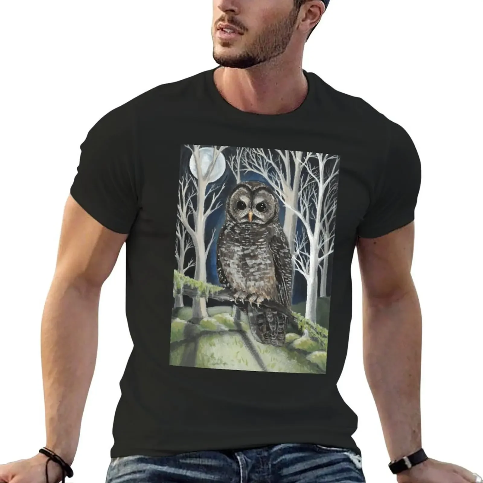 Northern Spotted Owl T-Shirt graphic shirts aesthetic clothes mens workout shirts