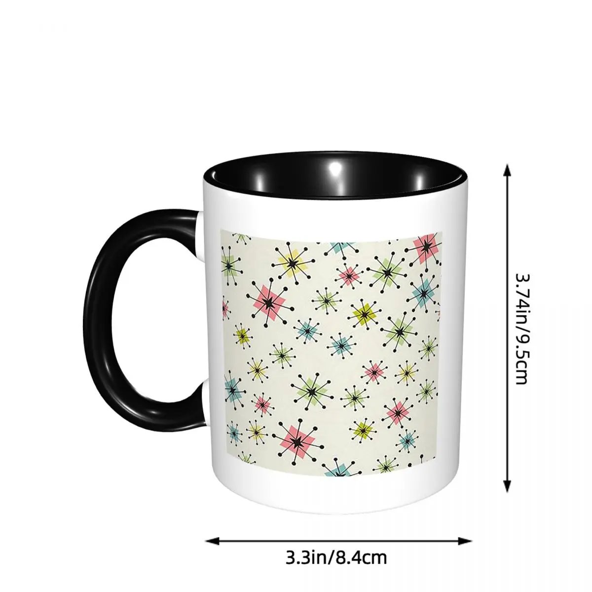 Atomic Era Graphic Mug Funny Ceramic Coffee Cups Tea Mugs Milk Cup Drinkware Gift for Woman Man