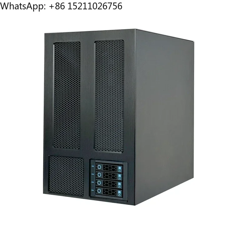 New 6GPU Tower Server Chassis with 6*4090 2*ATX EATX 4 Bays USB Front Port Fan Cooler Game Chassis Standard Power Supply Servers