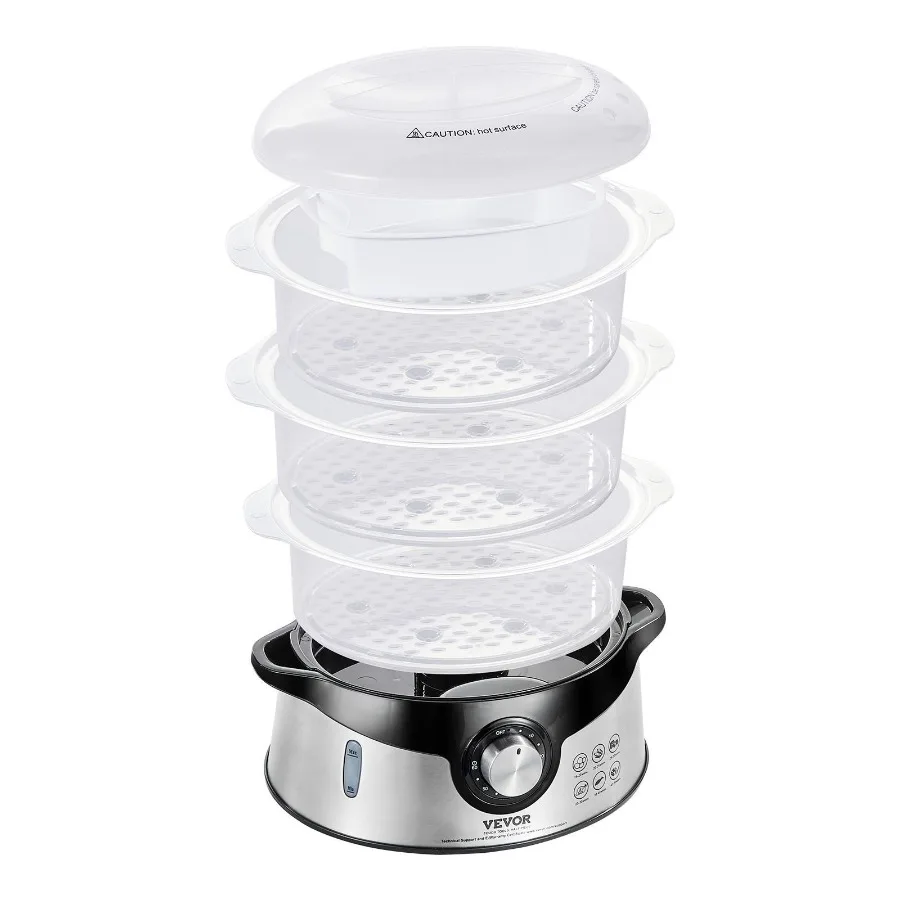 

Electric Food Steamer 9.5Qt 9L Electric Vegetable Steamer with 3Tier Stackable Trays 800W FoodGrade Food Steamer for Cooking w