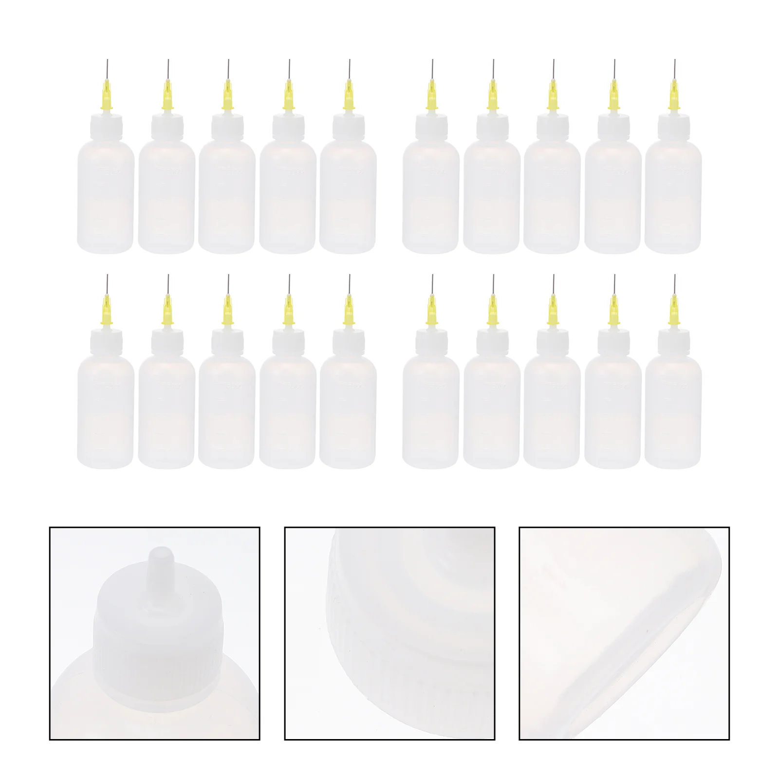 

20PCS Dispensing Bottles Plastic Needle Tip Applicator Multi Functional Thin Liquid Glue Ink Paint Oil Squeeze