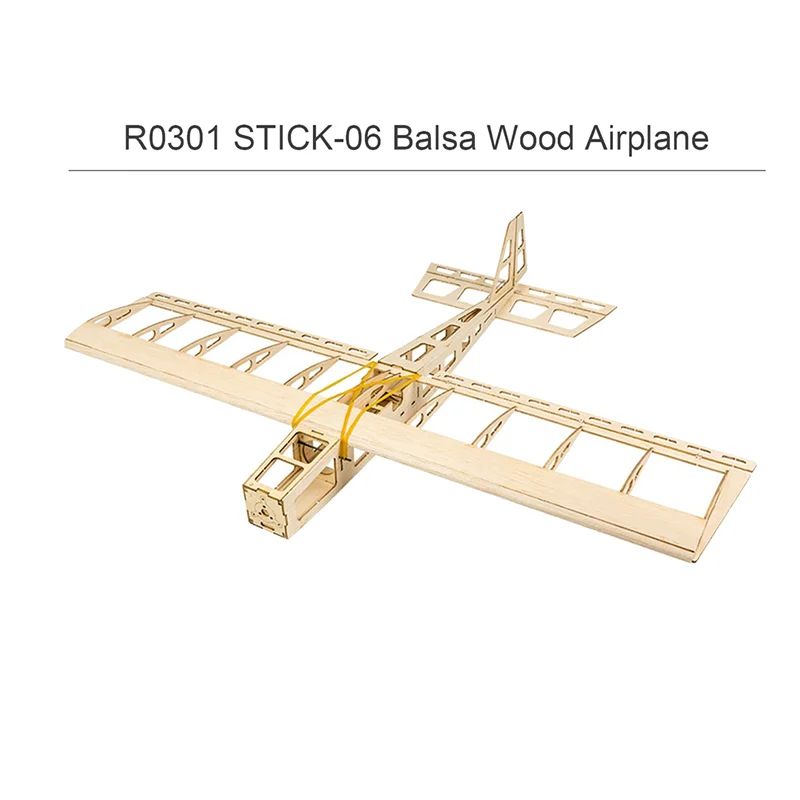 R03 STICK-06 Airplane 580mm Wingspan Balsa Wood DIY Electric Aircraft RC Flying Toy Version Unassembled Single