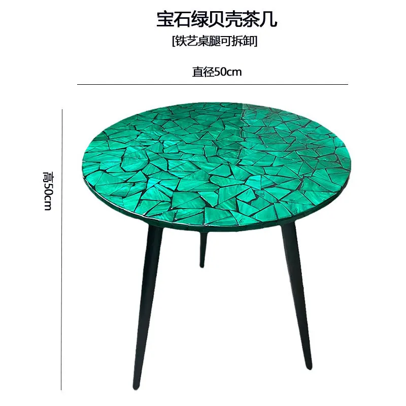 CX modern simple sofa side table, handmade creative balcony coffee table round table