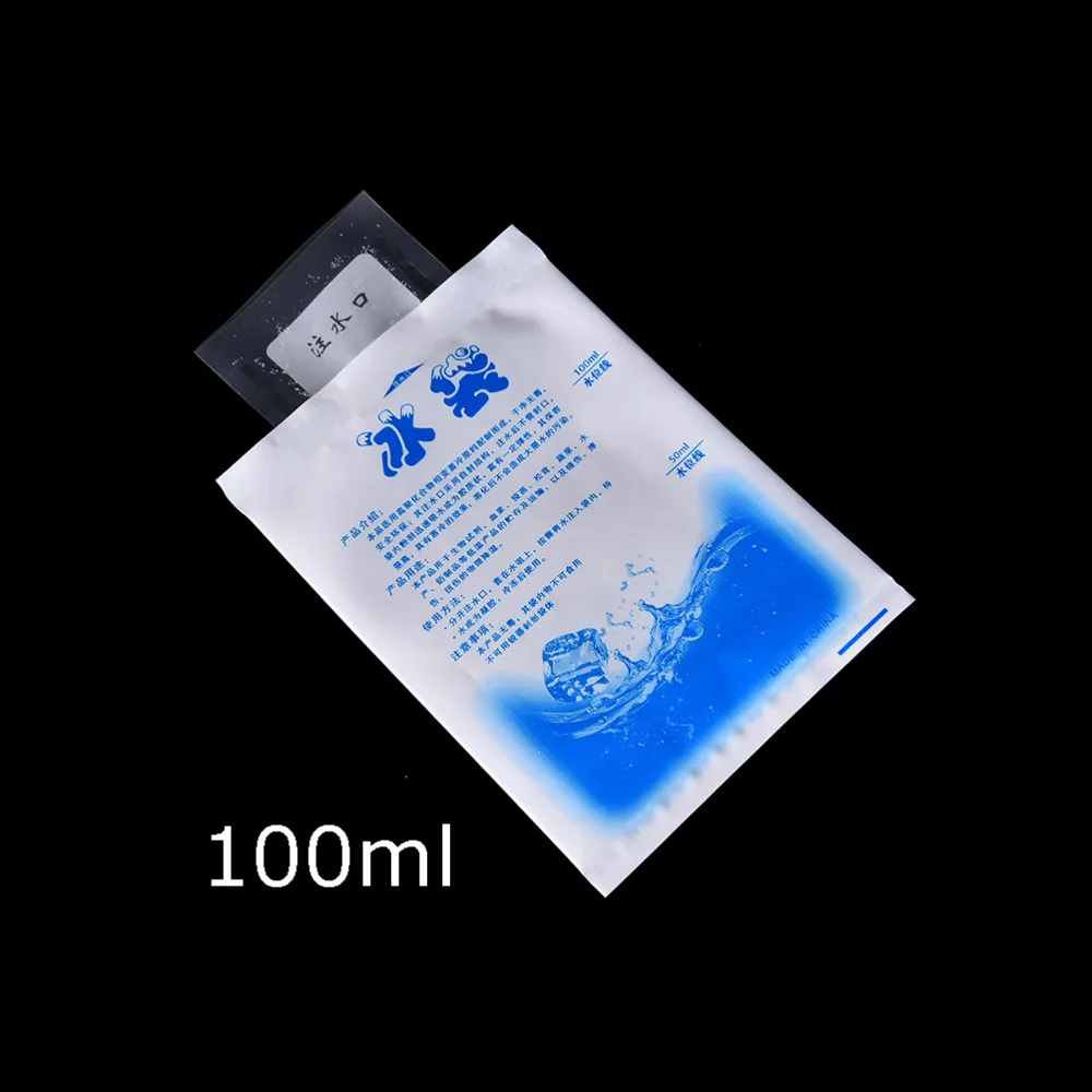 5 pces 100/200/400ml bloco de gelo frio instantâneo para a terapia de refrigeração emergência armazenamento de alimentos alívio da dor segurança sobrevivência ferramenta ao ar livre