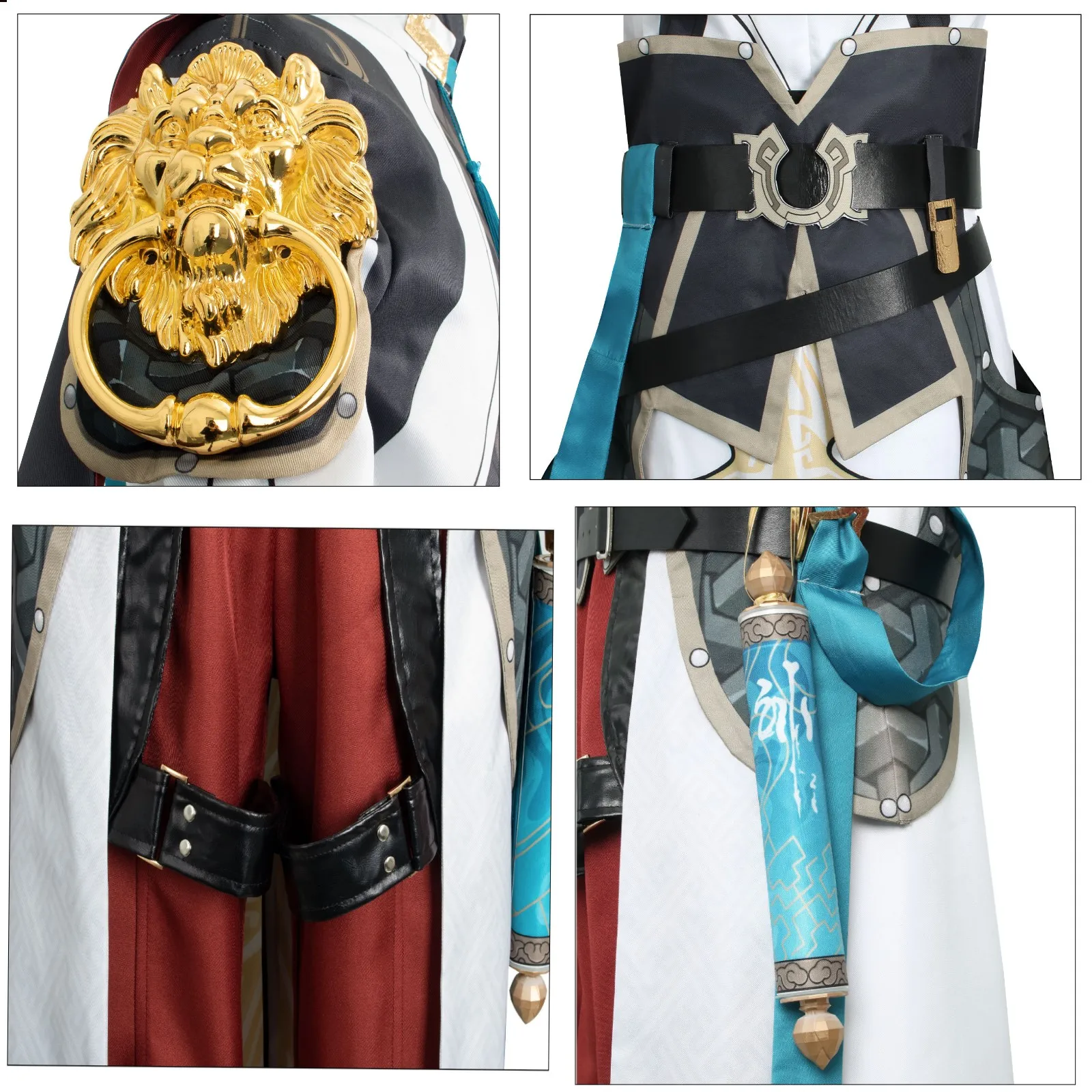 Honkai: Star Rail Jing Yuan Cosplay Costume Wig Uniform Suit Set Outfits Anime Game Jingyuan Costumes for Halloween Carnival