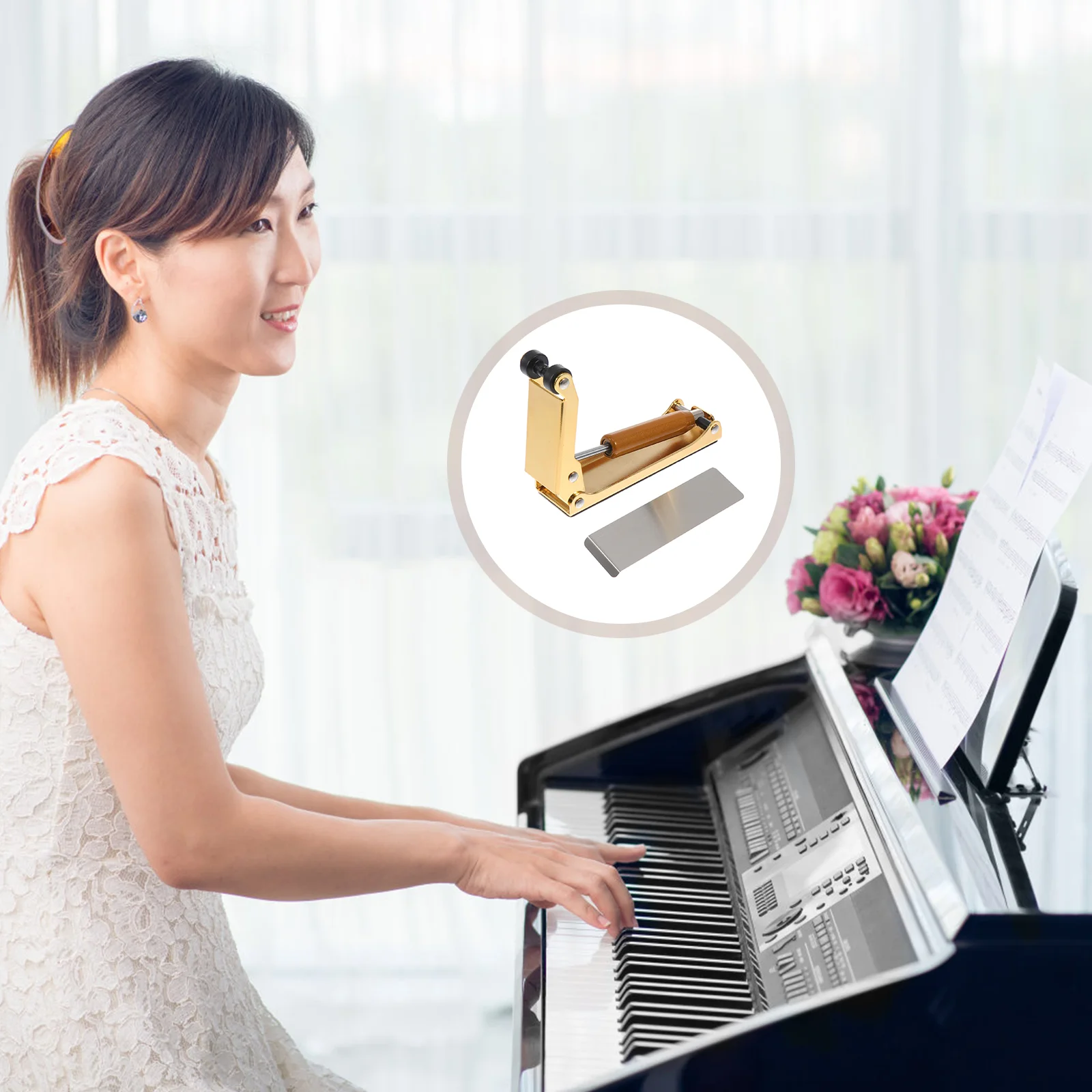 Piano Lid Relief Convenient Accessory Bumper Non-marking Buffer Slow Closing Mute Design Tool Fall Device Metal Cover Cushion