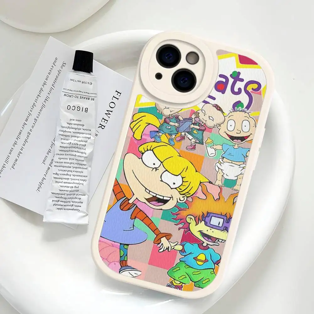 Funny Cute R-Rugrats Phone Case Hard Leather For iPhone 14 13 16 Mini 15 14 11 12 Pro Max Plus Fundas