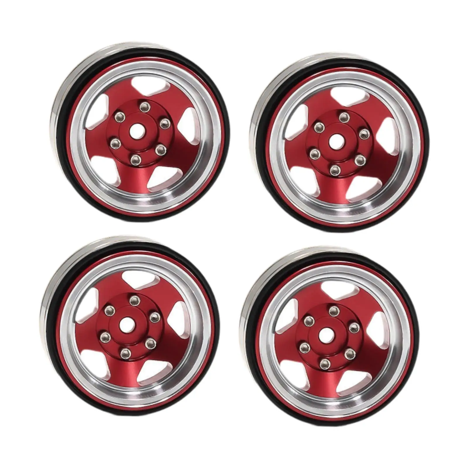 

4 Pieces 1.3 Inches Beadlock Wheel Rim Width 1.5cm Metal Replacement Outer