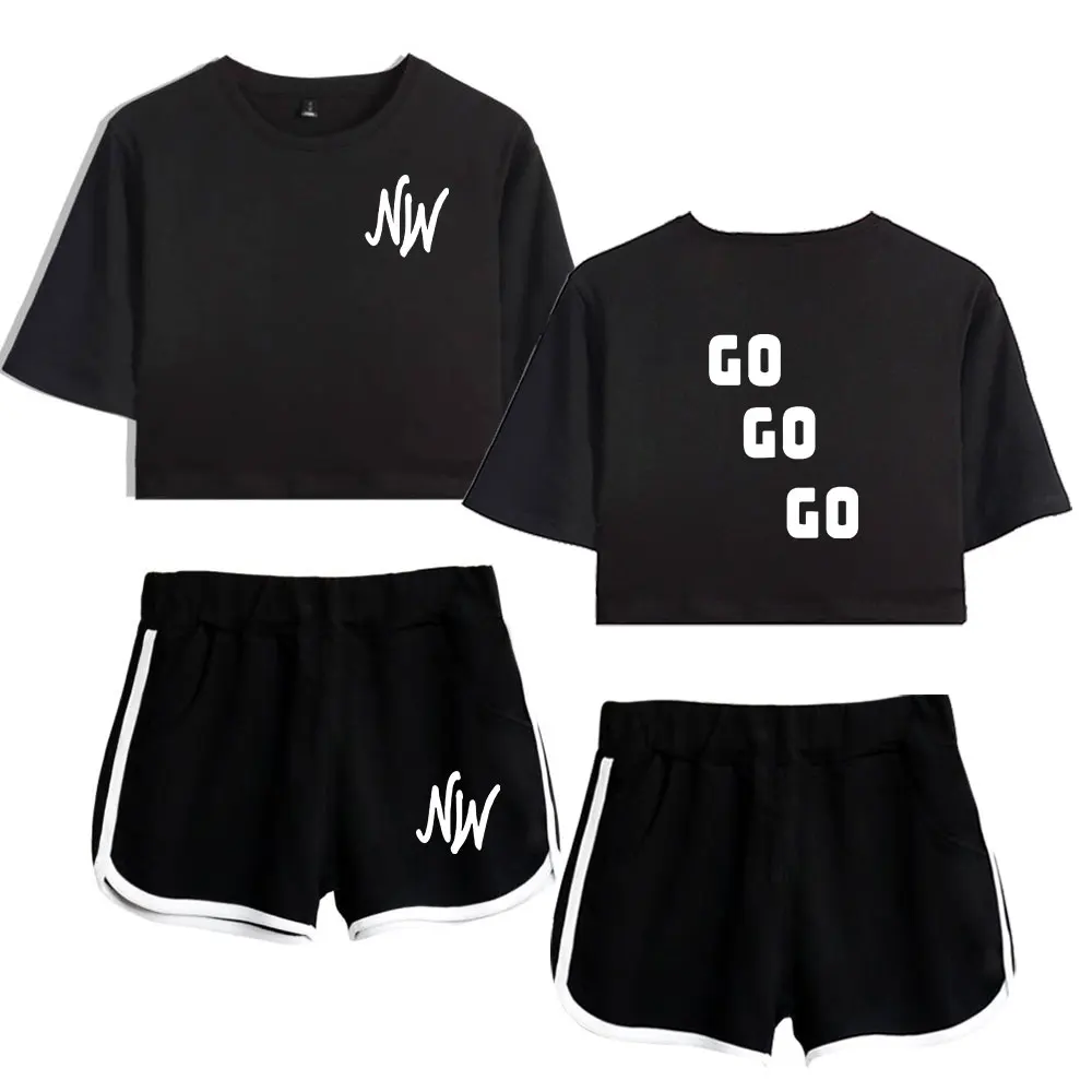 Nidal Wonder merch youtuber go go go T-Shirt sets for women/men  short tshirt gym sets  streetwear short pants