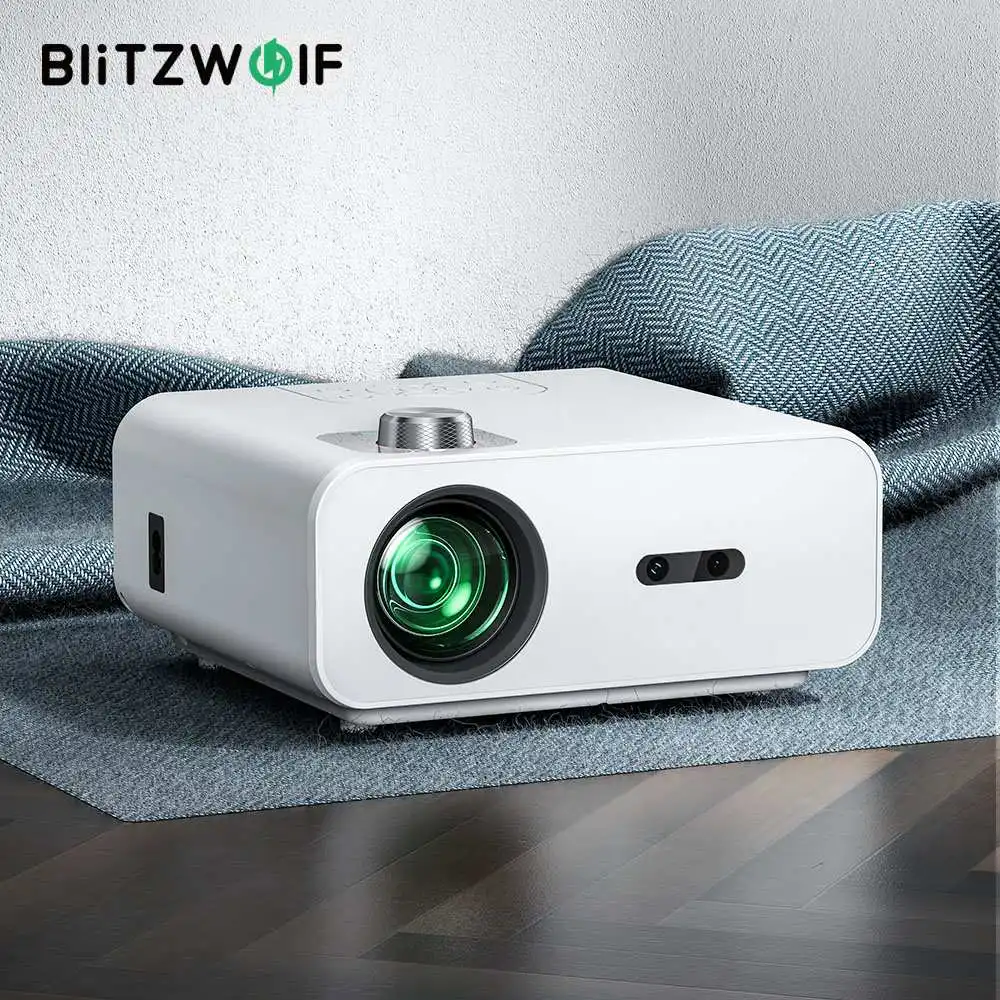 

BlitzWolf BW-V5 Max LED Projector Android 9.0 System Physical 1080P Resolution 9000 Lumens 6D-Keystone Correction Home Theater