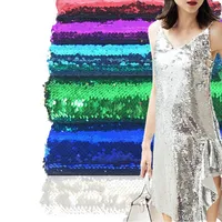 1x1.3m Double-Sided Sequin Fabric Dress Skirt Stage Performance Costumes DIY Sewing Reversible Glitter Cloth Bag Decoration