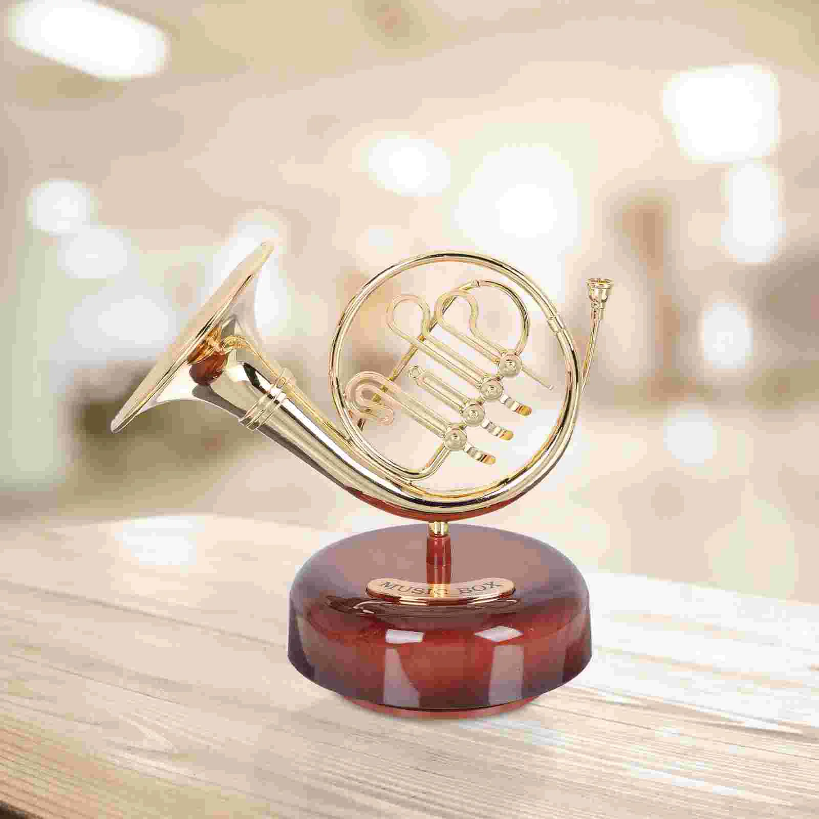 Saxophone Music Box Instrument Decoration Adornment Unique Creative Design Plastic Material Lasting Use Elegant