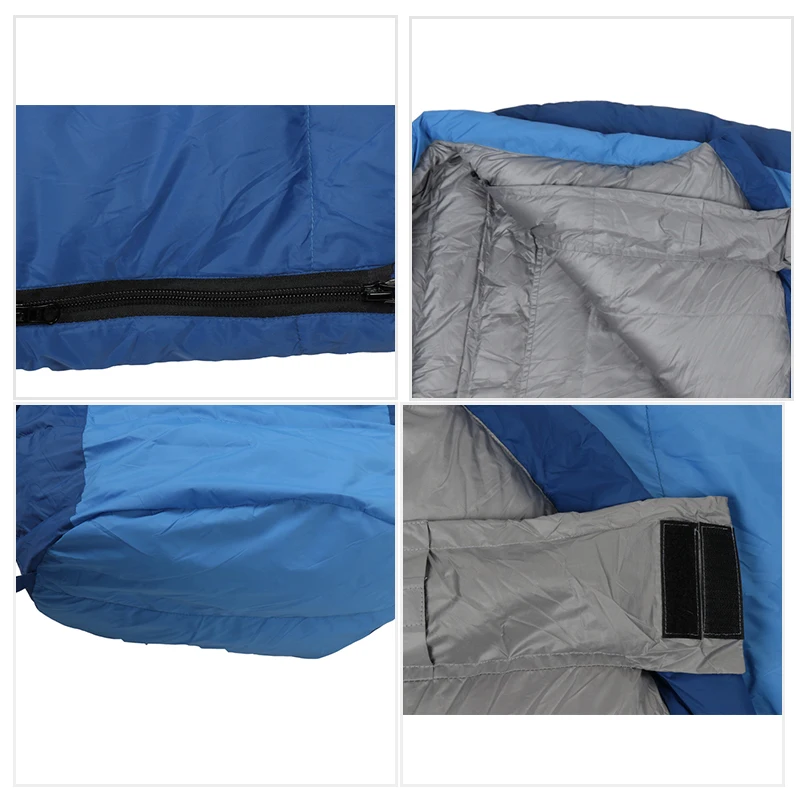 Hot Selling 4 Seasons Lightweight Portable Waterproof Warm Camping Down Mummy Sleeping Bag with Compression Sack