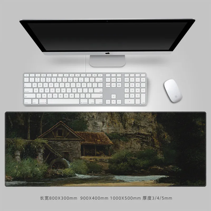 

Большой коврик для мыши с красивым пейзажным дизайном, утолщенный, нескользящий, для дома и офиса, для киберспорта, для клавиатуры
