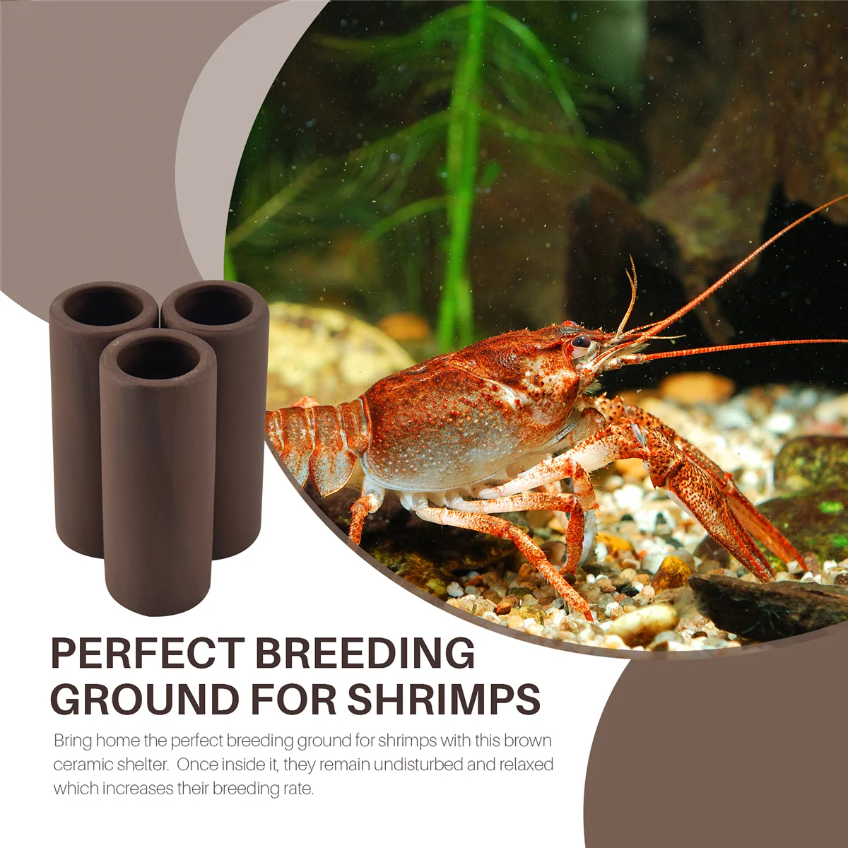 

Качество! 3-х шт. коричневые керамические укрытия — среда обитания креветок, разведения, скрывающая пещера