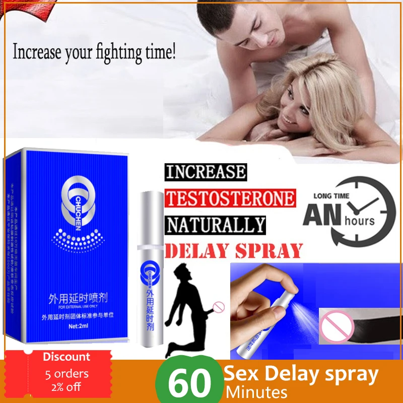 Sex Delay Spray for Men Penis Anti-Premature Ejaculation Male Erection Prolong Amplify Enlargement 60 Minutes Products