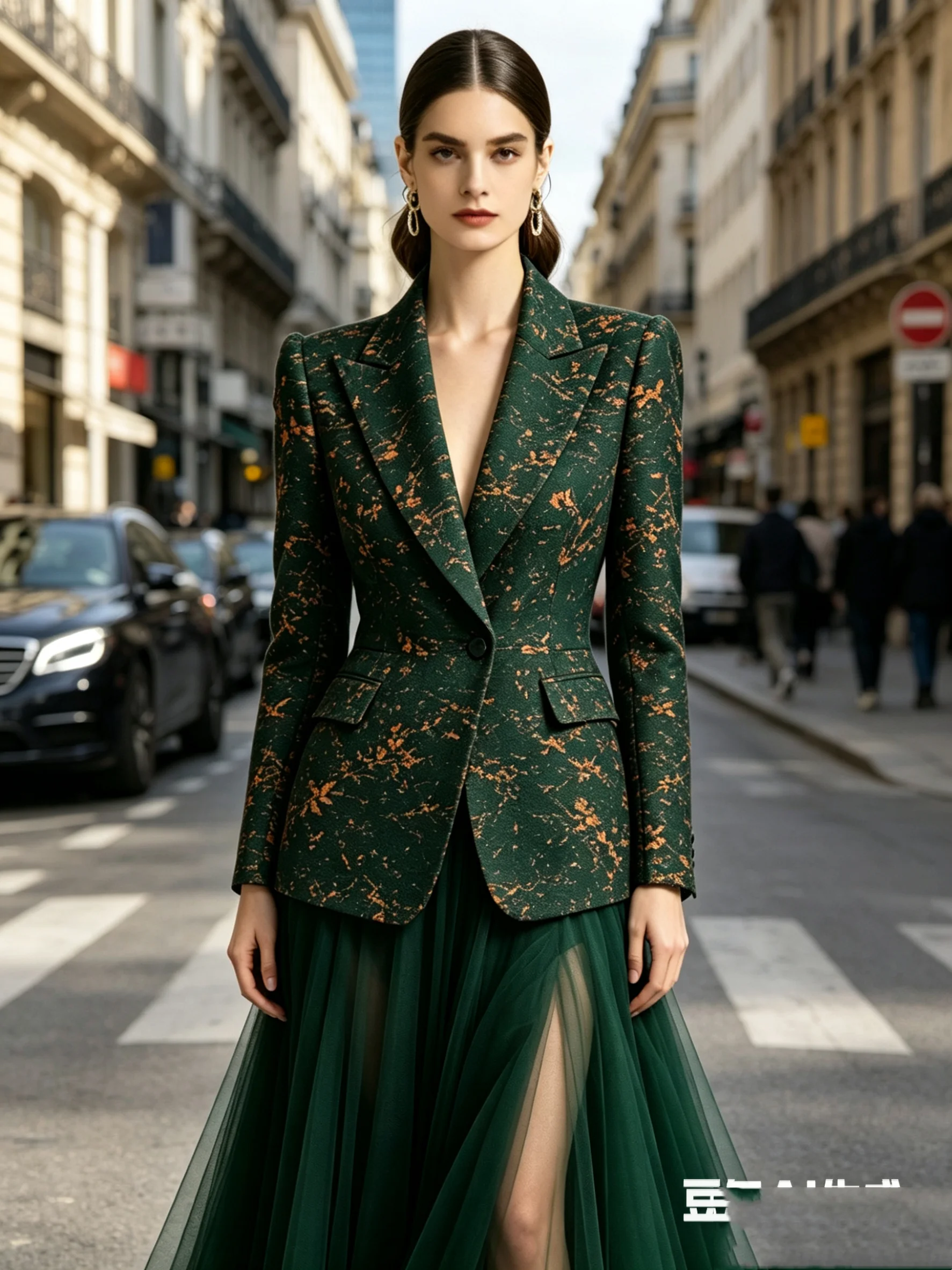 ชุดกระโปรงสตรีลูกไม้สีเขียว 2  - Blazer Set Women Formal บทวิจารณ์และราคา