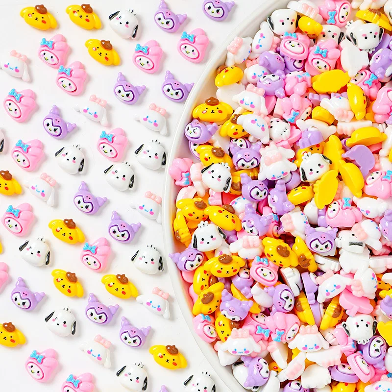 Miniso الكرتون الحيوان مختلط DIY كريم اللثة الراتنج حالة الهاتف المحمول Guka المواد اليدوية مشبك شعر الملحقات ثلاثية الأبعاد