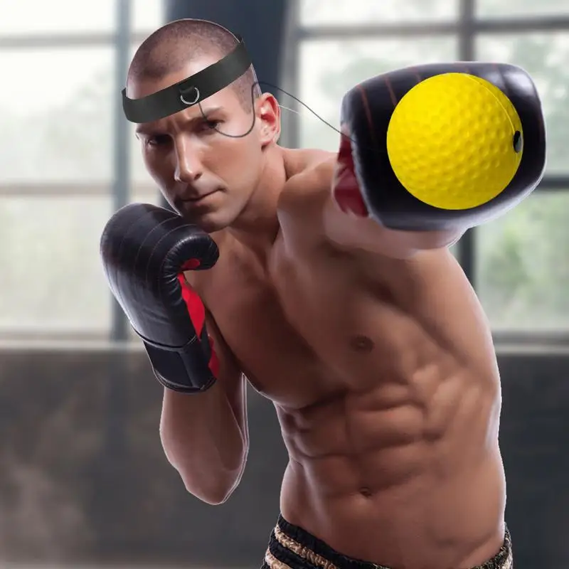 Boxing Training Reflex Balls Headband React Ball Set For Child Training Boxing Workout Equipment Beginners Fitness Reflex Ball