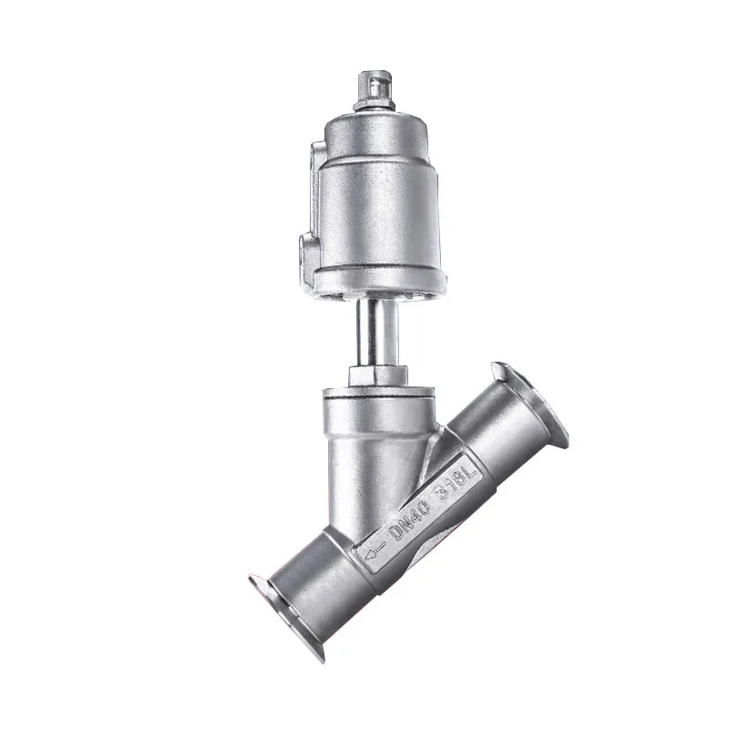 DN32 Pneumatic Quick-install Angle Seat Valve 16bar 304 Stainless SteelAngle Seat Valve PTFE Sealing