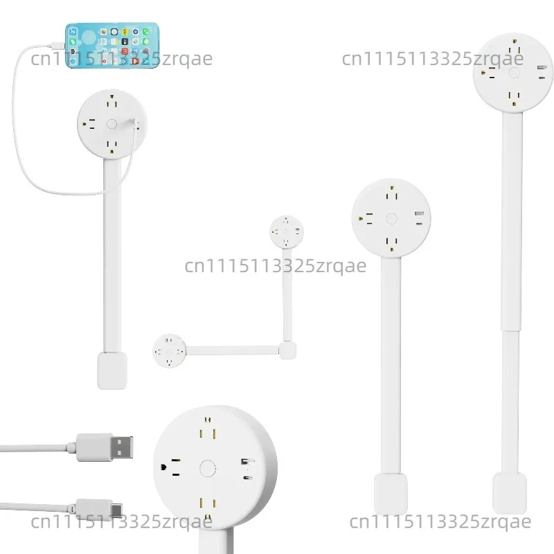 110V US/EU power socket power strip usb sofa bedside rotary expander plug