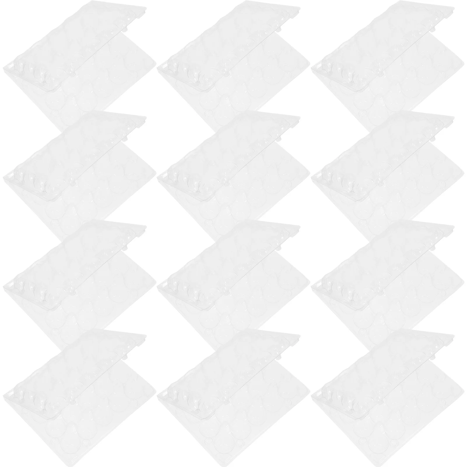 

50Pcs Quail Egg Packaging Box 20 Grids Transparent Plastic Egg Carrier Storage Container for Refrigerator Camping