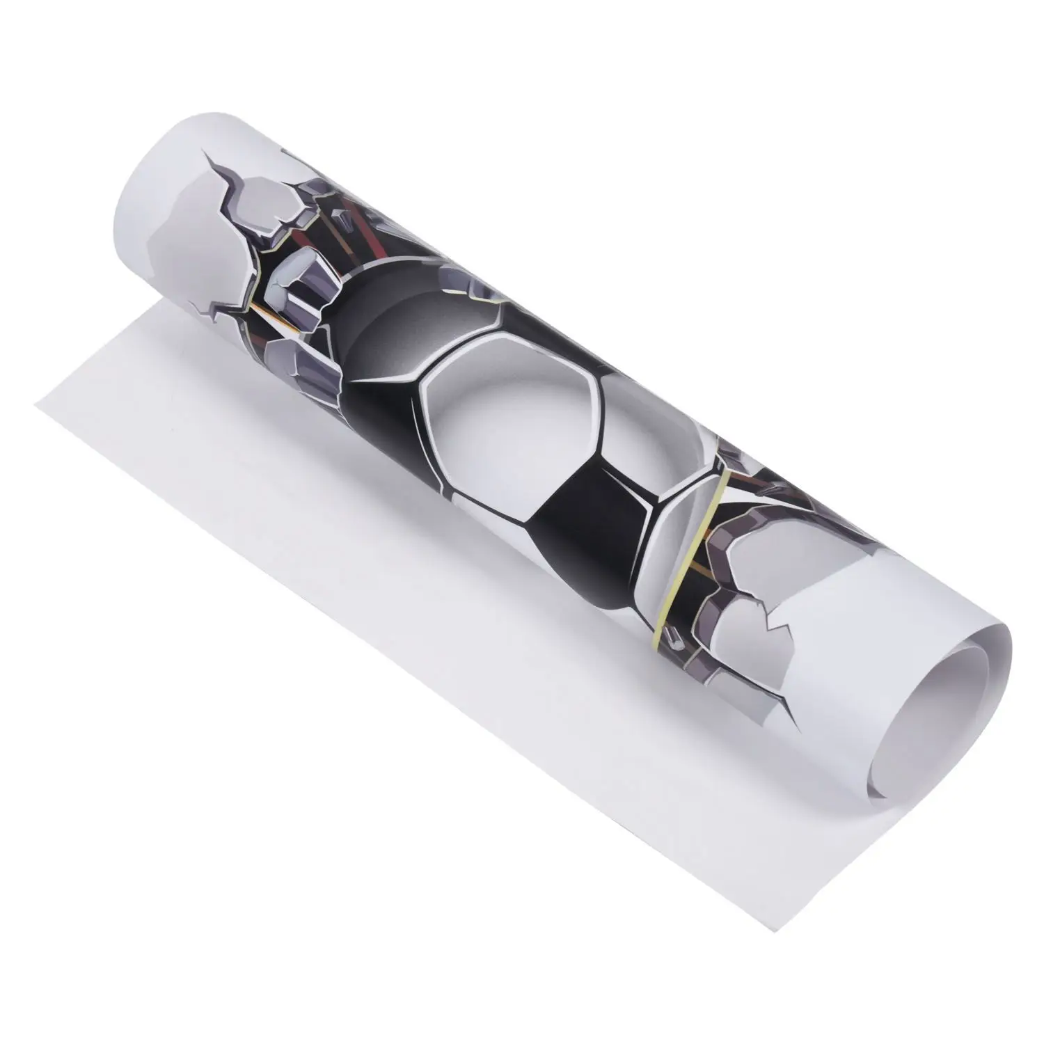 3D футбольная наклейка на стену, ПВХ, художественная футбольная наклейка с трещинами, настенная наклейка для комнаты мальчиков, декор GSY