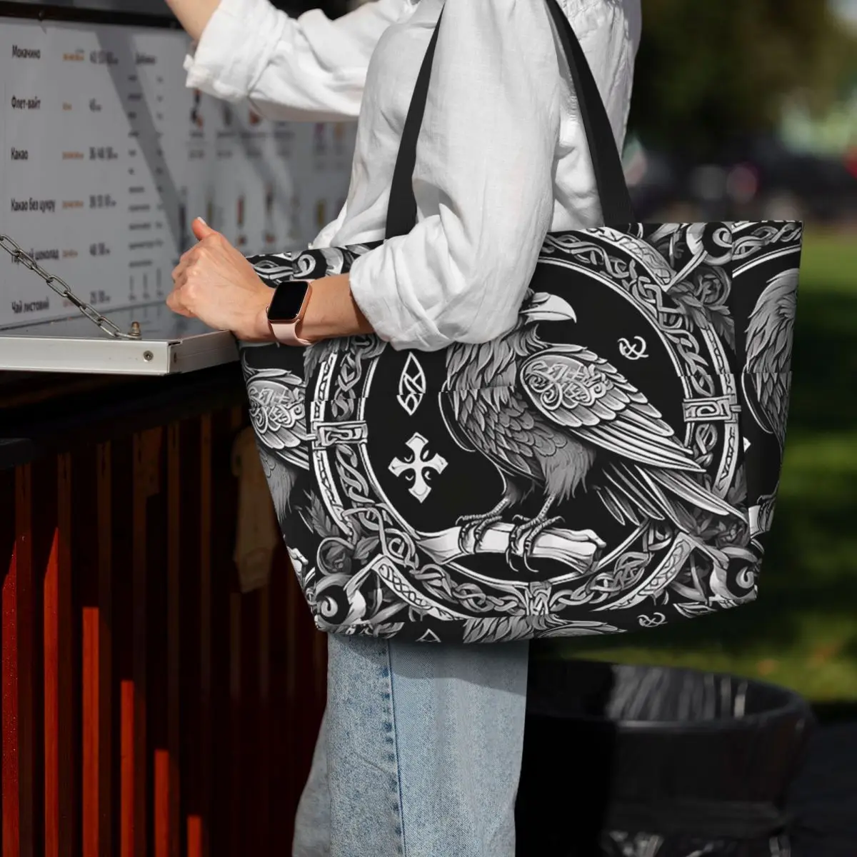 

Yggdrasil Raven 11 Beach Tote Bag Sport Gym Yoga Duffle Large Tote Bag Women Travel Bag Fitness bag