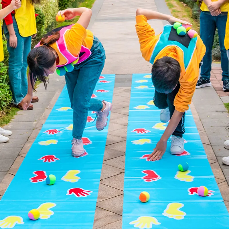 Juegos de coordinación de manos y pies para niños y adultos, actividades de construcción de equipos al aire libre, juguetes de integración sensorial, favores de fiesta de Carnaval