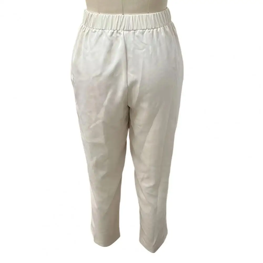 High Waist Formal Ankle Length Pants Women Casual Classic Slim Pantalones Korean Office Pencil Sweatpants Straight Suit Trousers