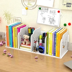 Desktop  bookshelf student book stand simple table shelf children's desk office storage box cartoon small bookcase