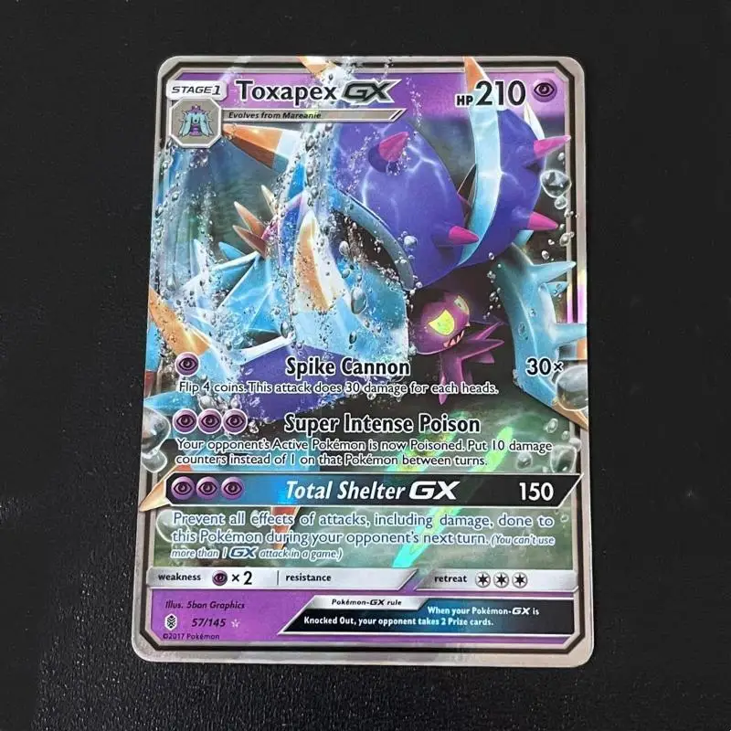 Pokemon PTCG English Version Single Flash Card Honchkrow Heatran Marshadow Toxapex Game Anime Collection Cards DIY Toys Gifts