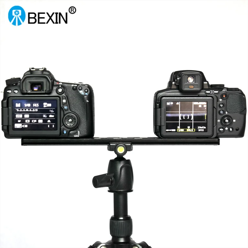 BEXIN PU300 Universal Aluminum Quick Release Plate Tripod Mount Adapter with 1/4 Screw for Benro Arca Swiss Ball Head and Camera