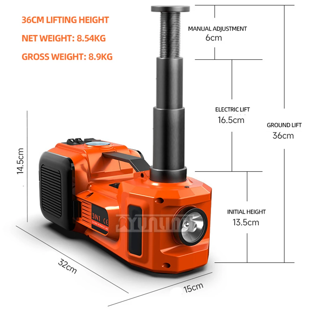 12V elektrischer Hydraulik zylinder elektrischer Schraubens chl üssel Luftpumpe Auto Wagenheber Auto Hydraulik zylinder