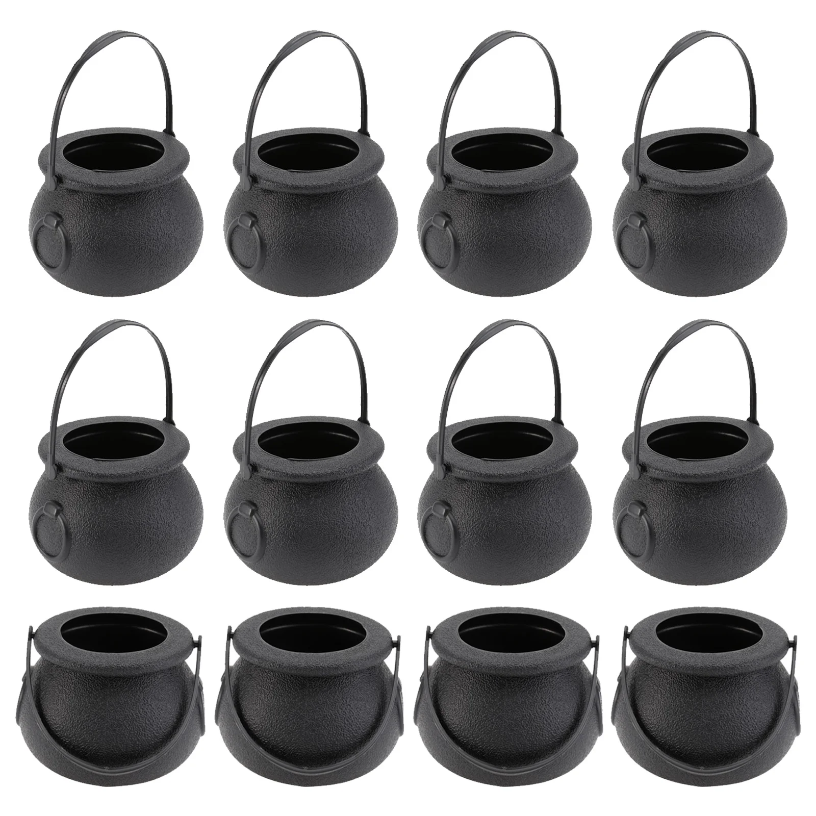 

Homoyoyo 12 Pcs Halloween Candy Bucket Kids Pots Witch Decor Party Props Ghost Jar for Adults Children