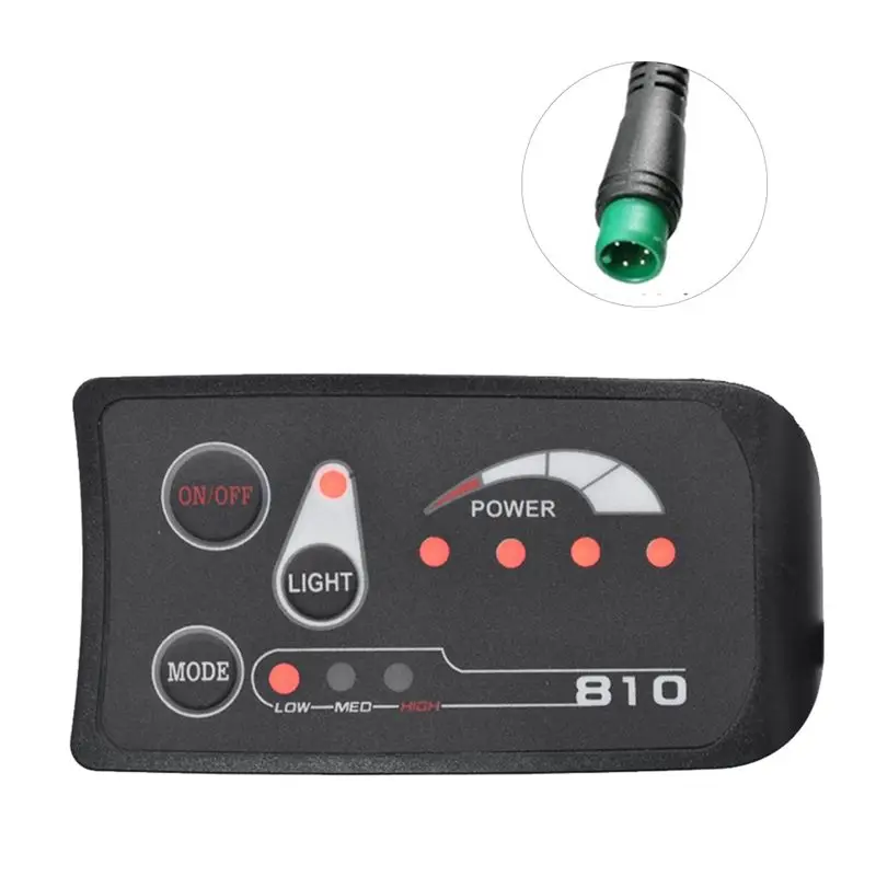 A89E-5PIN S810 E-Bike Meter LED Display IP65 36V UART For Electric Bike Electric Bicycle Meter(36V) Replacement